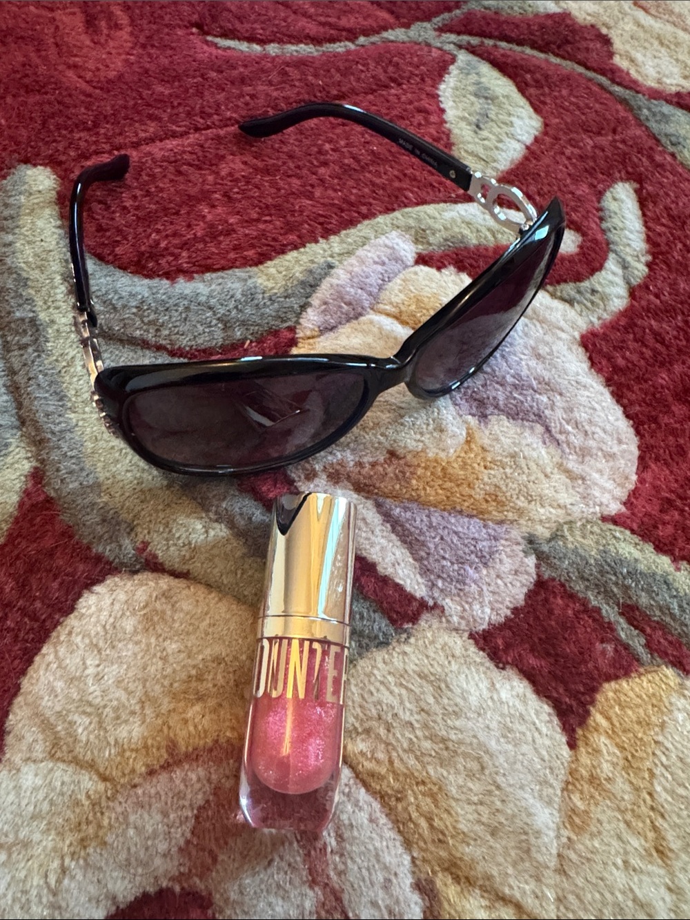 beautycounter ginger Shimmer Lip Gloss  and bonus sunglasses -NWT